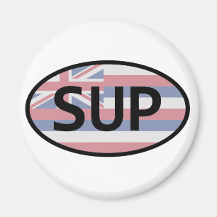 Hawaii Flagga Standup Paddling Magnet