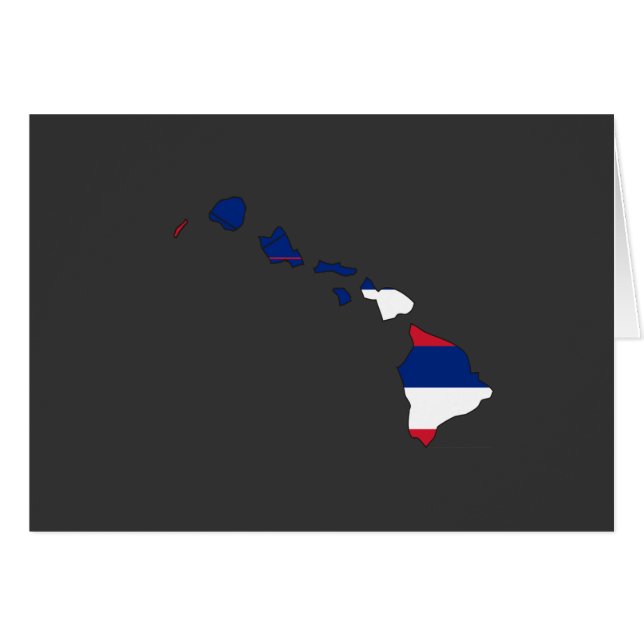 Hawaii flaggakarta hälsningskort (Framsidan Horizontal)