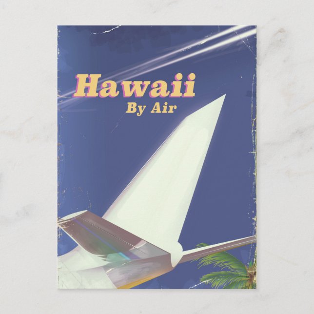 Hawaii Flight vintage semestervytryck Vykort (Framsida)