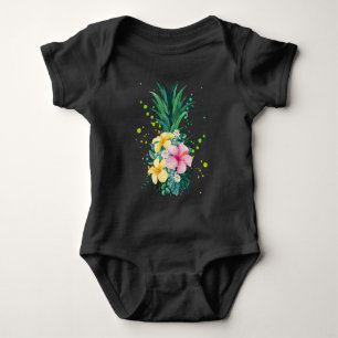 Hawaii Flower Pineapple Art Vacacaceae T Shirt