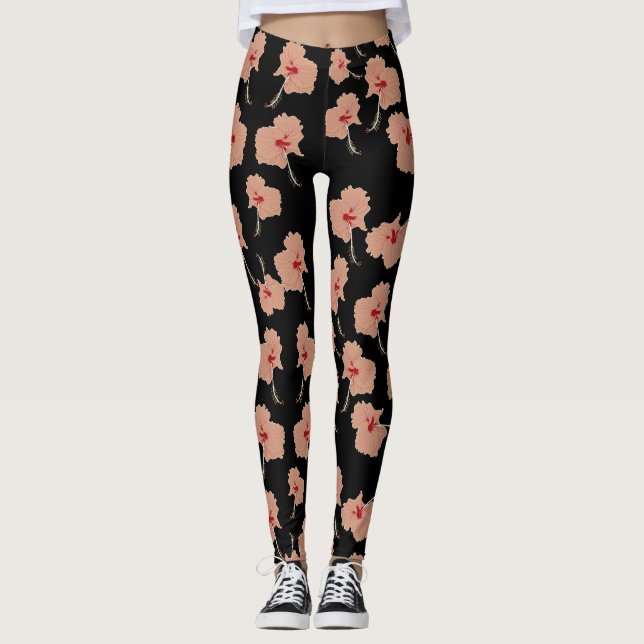 Hawaii Flowers Leggings (Framsida)