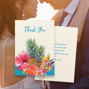 Hawaii Flowers Tack Meddelande - platta kort