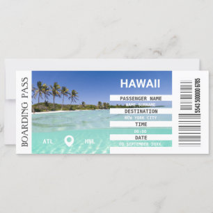 Hawaii-flygplans ombordstigningskort i helg inbjudningar