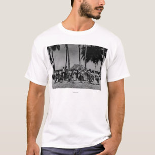 Hawaii - fodra av att dansa för Hula flickor T Shirt