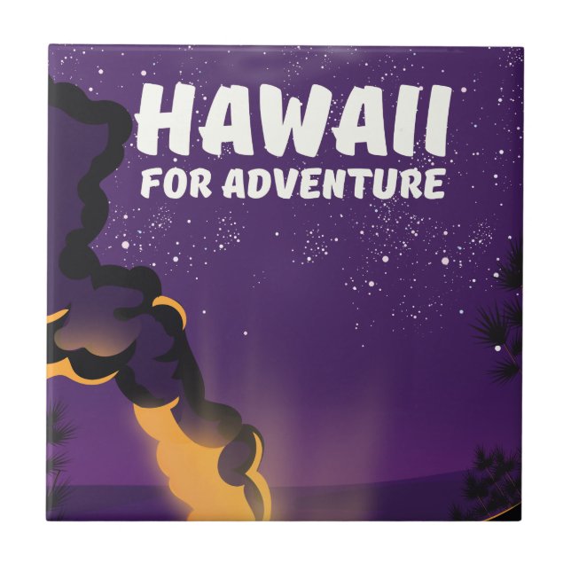 Hawaii För Äventyr Kakelplatta (Framsidan)