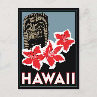 Hawaii förenade stater usa art deco retro-resa vykort