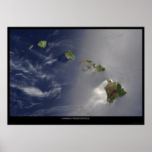Hawaii från rymden poster