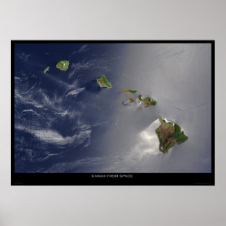 Hawaii från rymden poster