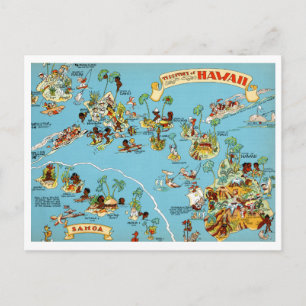 Hawaii Funny Vintage Karta Vykort