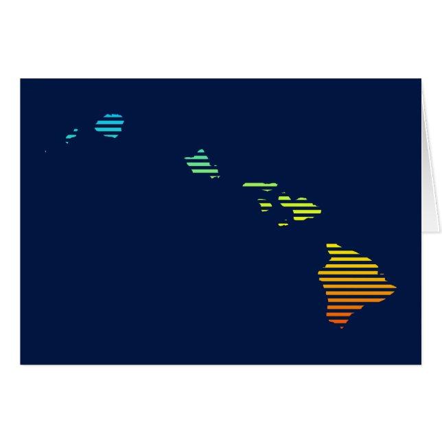 Hawaii-fyllnad Hälsningskort (Framsidan Horizontal)