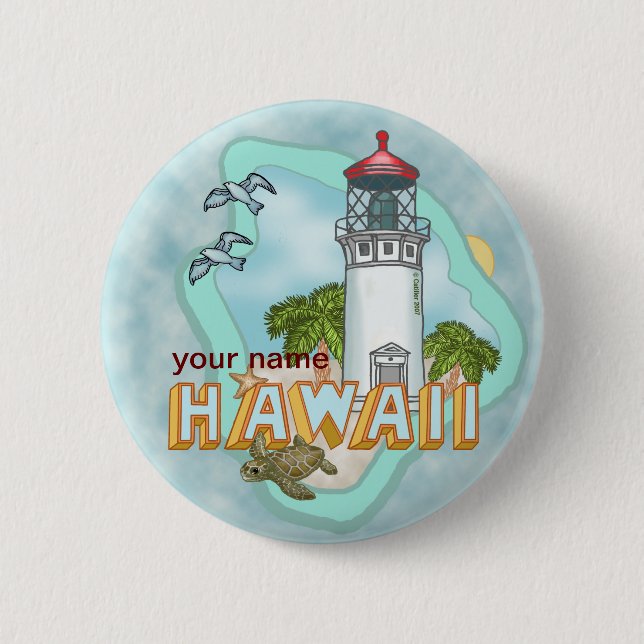 Hawaii fyr pin knapp (Framsida)