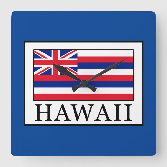 Hawaii Fyrkantig Klocka (Framsida)
