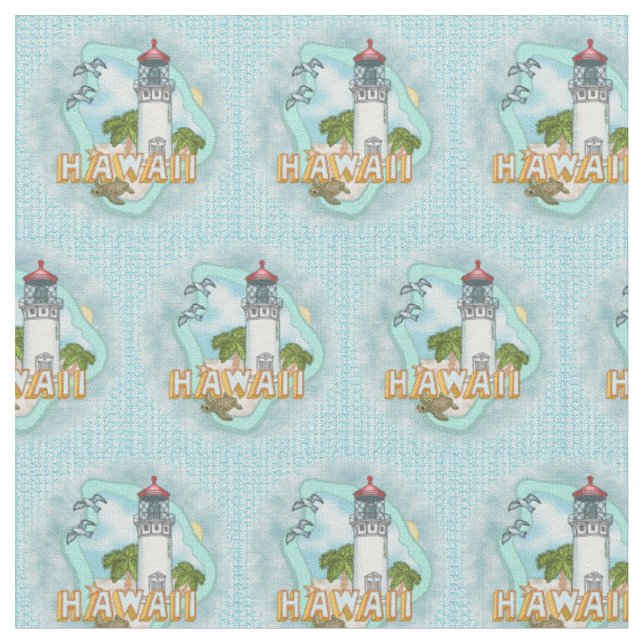 Hawaii Fyrtorn Tyg (Närbild)