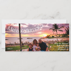 Hawaii God jul Mele Kalikimaka Julkort