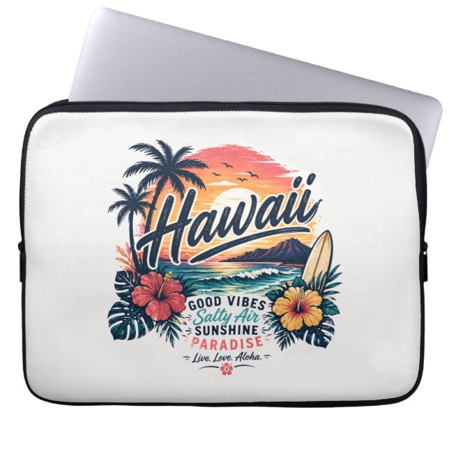 Hawaii – God stämning, salt luft, solskensparadis Laptop Fodral (Framsidan)