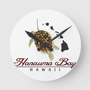 Hawaii grön havssköldpadda rund klocka