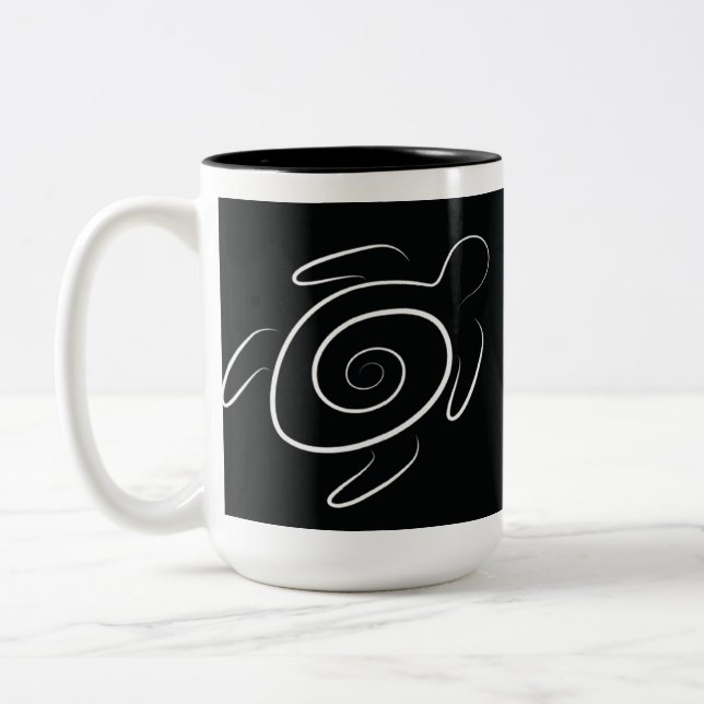 Hawaii grön havssköldpadda Två-Tonad mugg (Vänster)