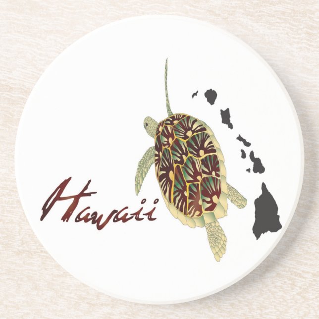 Hawaii grön havssköldpadda underlägg (Framsidan)