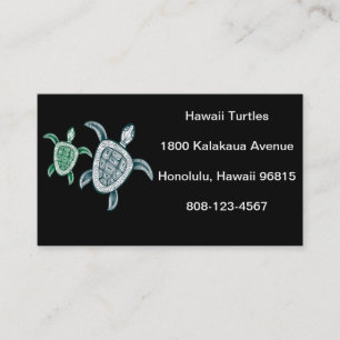 Hawaii grön havssköldpadda visitkort