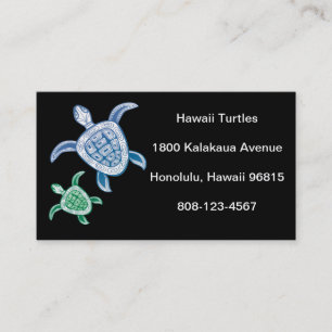 Hawaii grön havssköldpadda visitkort