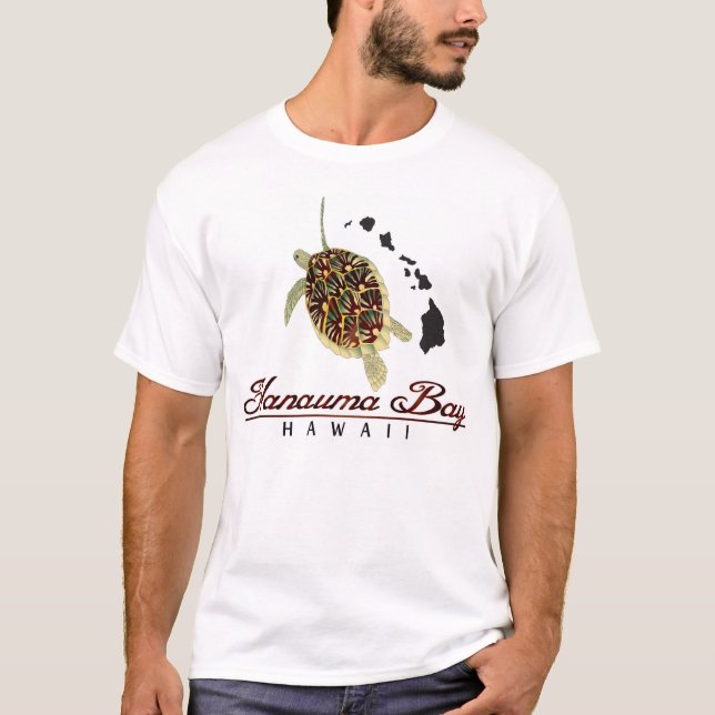 Hawaii Grönt Sea Turtle T Shirt (Framsida)