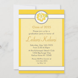 Hawaii gult: inbjudan till Hibiscus studenten