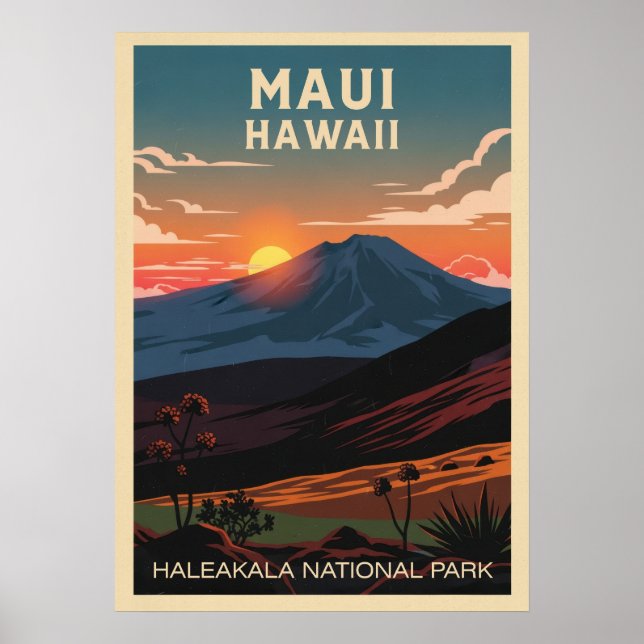 Hawaii Haleakala nationalpark V02 Poster (Framsidan)