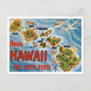 Hawaii Hälsning från USA Stater Vykort