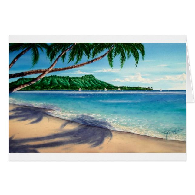 hawaii hälsningskort (Framsidan Horizontal)