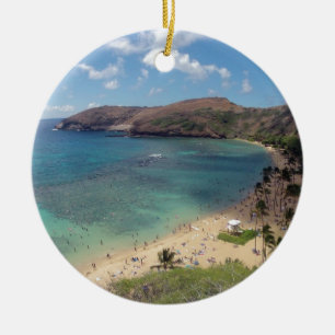 Hawaii Hanauma Bay Oahu Julgransprydnad Keramik