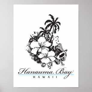 Hawaii Hanauma fjärd Poster