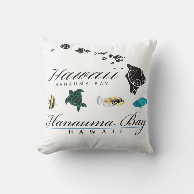 Hawaii Hanauma fjärdMaine liv Kudde (Framsida)