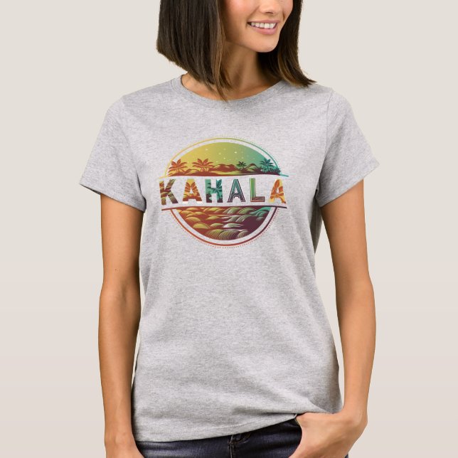 Hawaii Handflatan Beach Tropical, Kahala Beach. T Shirt (Framsida)