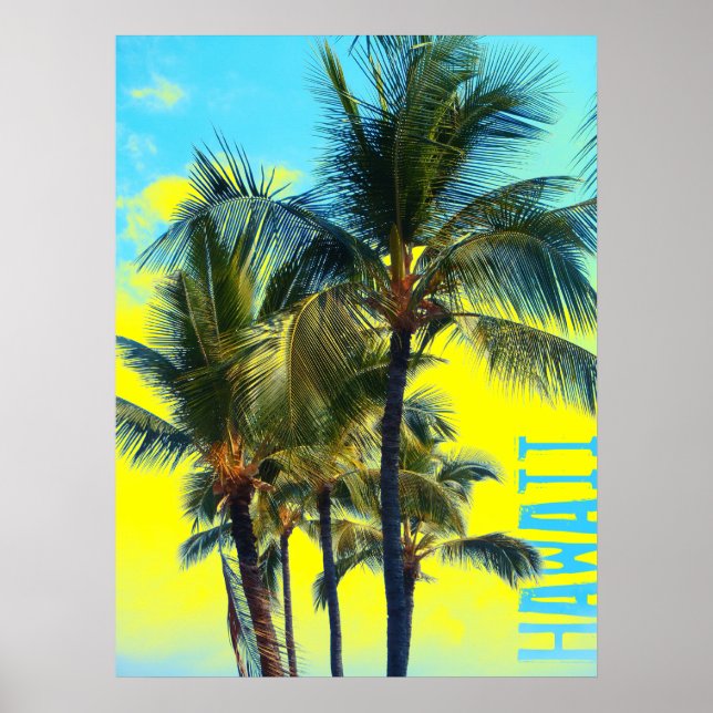 Hawaii handflatan gult poster (Framsidan)