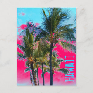 Hawaii handflatan rosa-vykort vykort