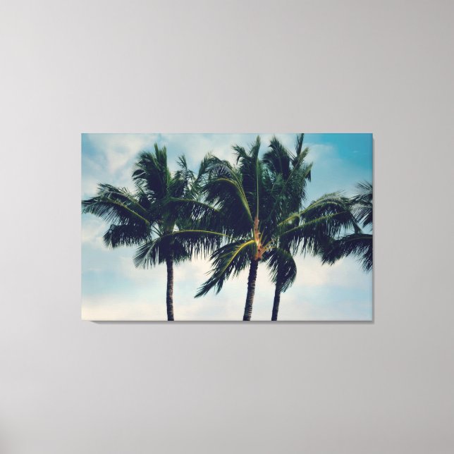 Hawaii Handflatan Träd Canvastryck (Framsida)