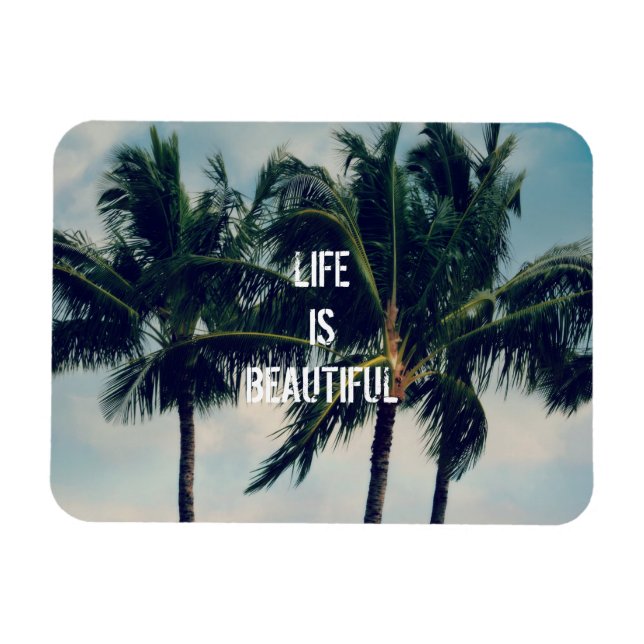 Hawaii Handflatan Träd Magnet (Horisontell)