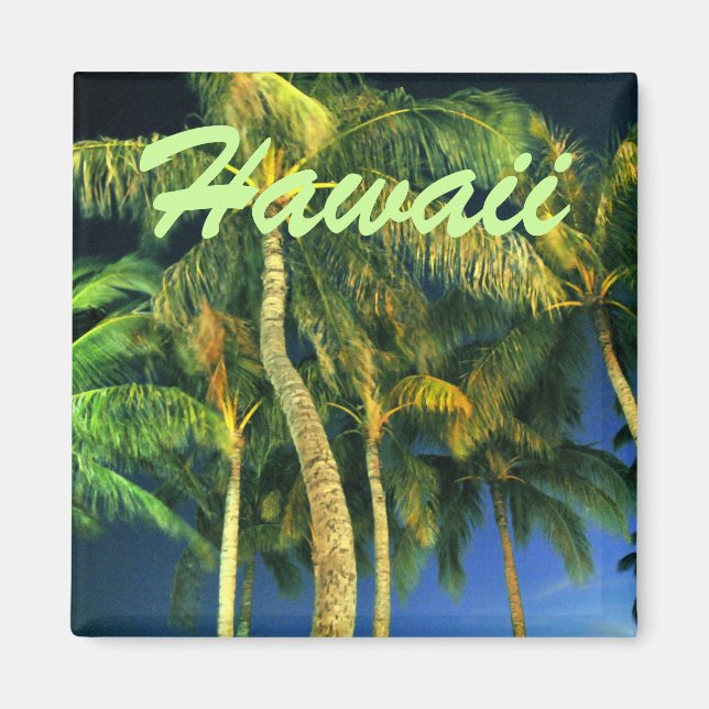 Hawaii Handflatan Träd Magnet (Framsidan)