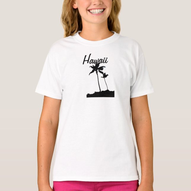 Hawaii Handflatan Träd Tee Shirt (Framsida)