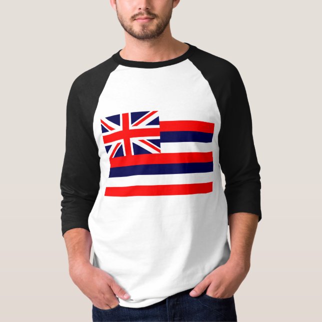 HAWAII/HAWAIANSK FLAGGA T SHIRT (Framsida)