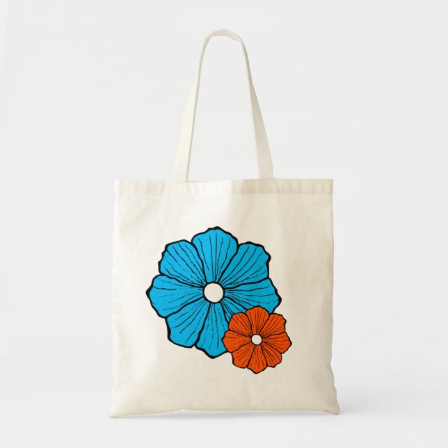 Hawaii Hawaii Flower Tote Cruise Bag Gift Tygkasse (Framsidan)