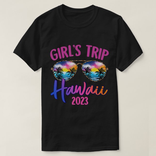 Hawaii Hawaiian 2023 Girls Resa Sunglasses Summer T Shirt (Design framsida)
