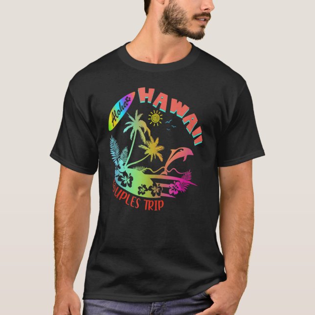 Hawaii Hawaiian Aloha Vacation Matching Family Gro T Shirt (Framsida)