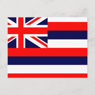 HAWAII/HAWAIIAN FLAGGA VYKORT