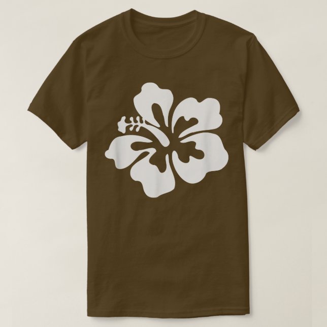Hawaii Hawaiian Hibiscus Flower White on Pink  T Shirt (Design framsida)