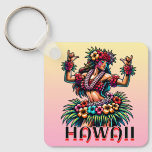 Hawaii   Hawaiian Hula Dancer Personlig Nyckelring