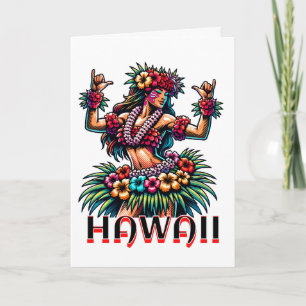 Hawaii Hawaiian Hula Dancer Satt Hi Kort