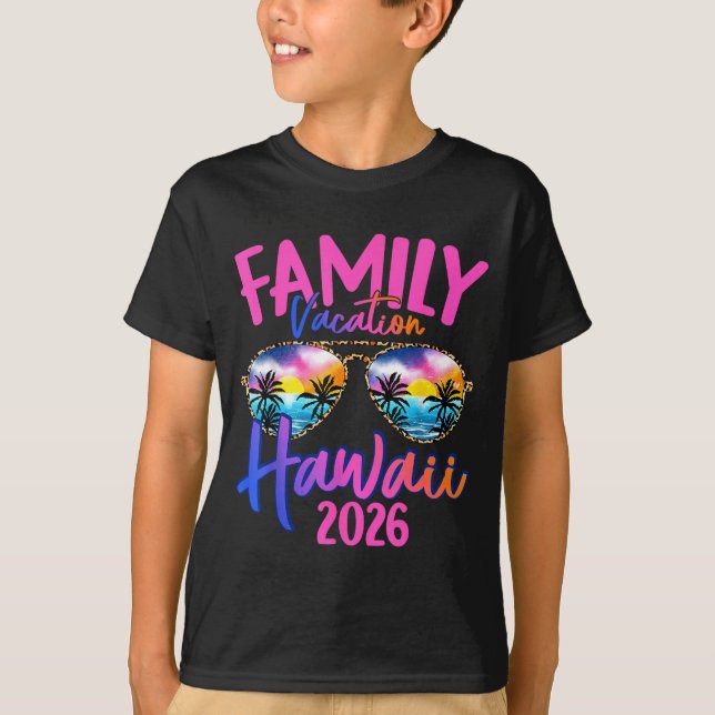 Hawaii Hawaiian Vacation 2026 Souvenir Matching Fa T Shirt (Framsida)