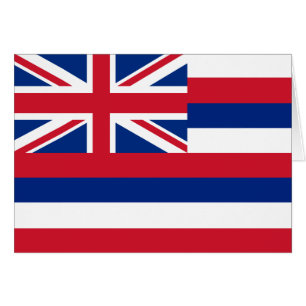 Hawaii, hawaiiansk Aloha paradis statsflagga Hälsningskort