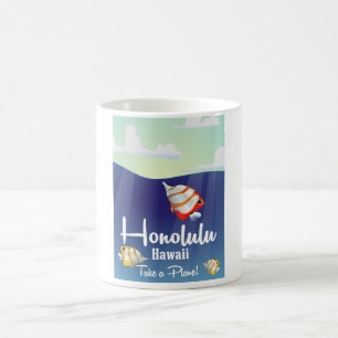 Hawaii, hederlig reseaffisch för Tecknad. Kaffemugg